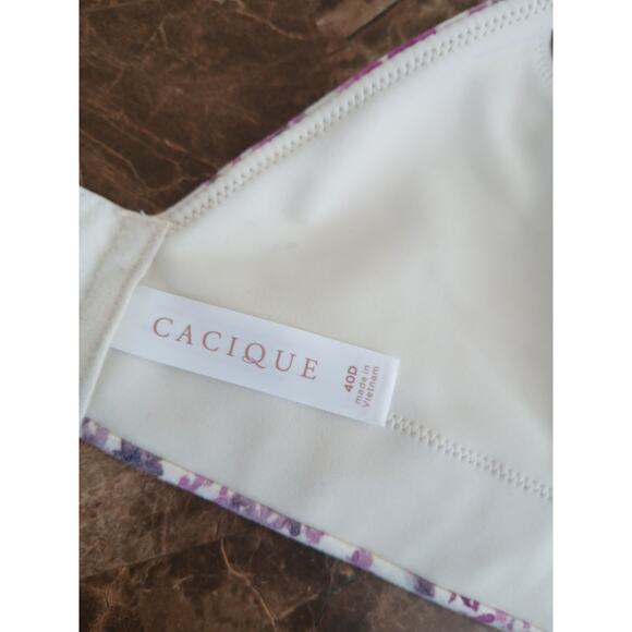 NWT Cacique floral  lightly lined back smoother full coverage size 40D - Picture 5 of 8